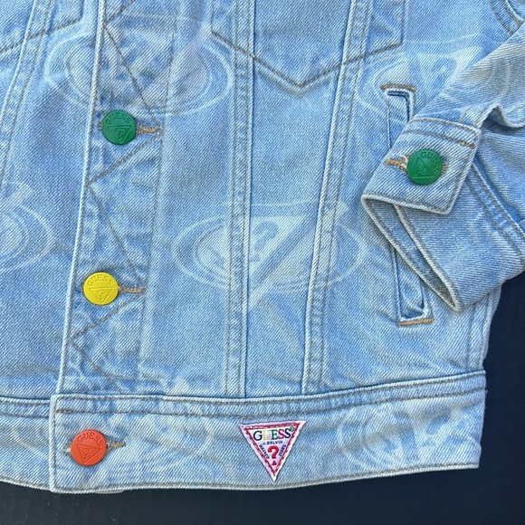 New J BALVIN GUESS Denim Girls Jacket SZ 6 - Picture 3 of 5